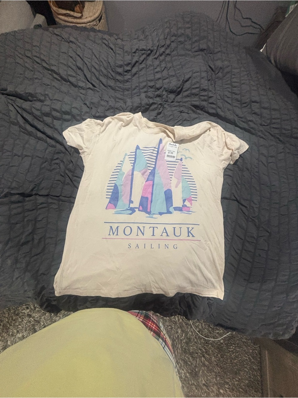 Sailing Graphic Tee in Cream